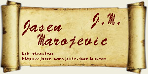 Jasen Marojević vizit kartica